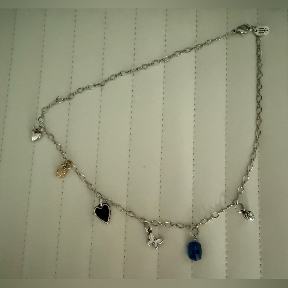 James Avery Silver Charm Necklace w/ 6 charms - Picture 2 of 4